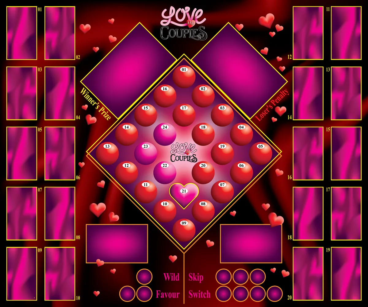 The printed Love and Couples board